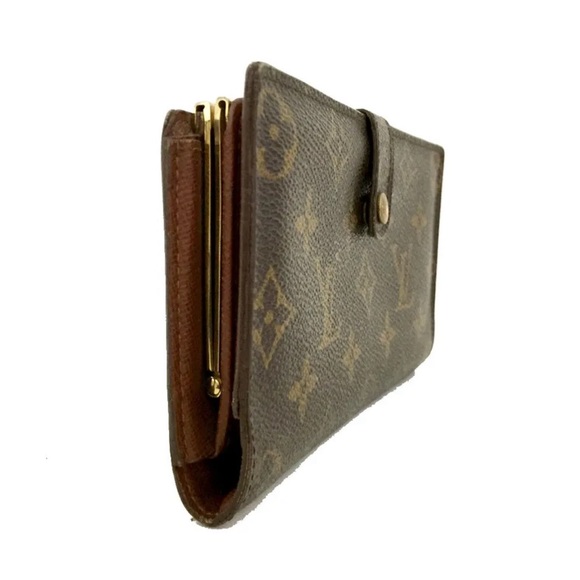 LOUIS VUITTON Monogram Kisslock Bifold Full Length Wallet Clutch - Picture 16 of 17
